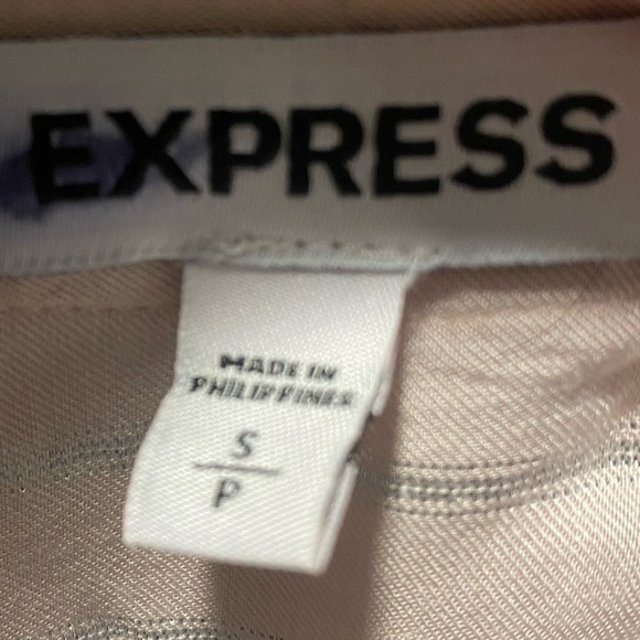 {Express} pink & metalic stripe long sleeved blouse - Picture 5 of 5